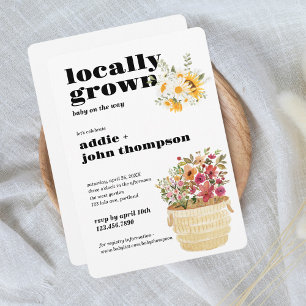 Locally Grown Baby Shower   Invite   Floral