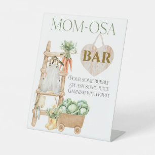 Locally Grown Baby Shower Momosa Bar Pedestal Sign