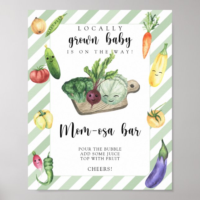 locally grown baby shower - Momosa bar Poster (Front)