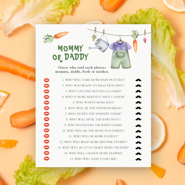 Locally grown baby shower - mummy or daddy game (Creator Uploaded)