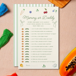 Locally Grown Baby Shower Mummy or Daddy Game