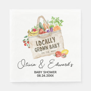 Locally Grown Baby Shower Napkin