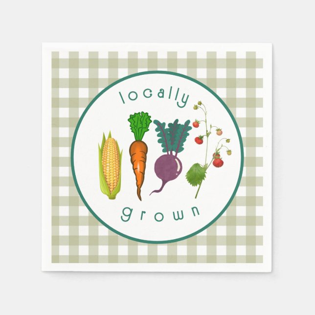 Locally Grown Baby Shower  Napkin (Front)