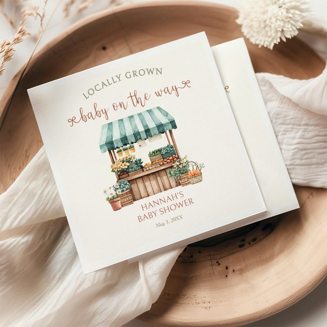 Locally Grown Baby Shower Napkin (Creator Uploaded)