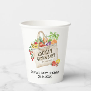 Locally Grown Baby Shower Paper Cups