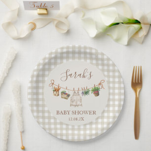 Locally Grown Baby Shower Paper Plate