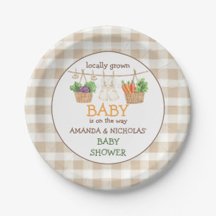Locally Grown Baby Shower  Paper Plate