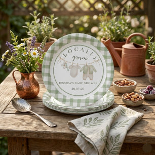 Locally Grown Baby Shower Paper Plates