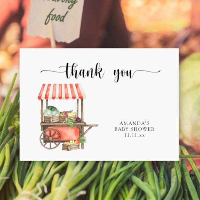 Locally grown baby shower thank you card (Creator Uploaded)