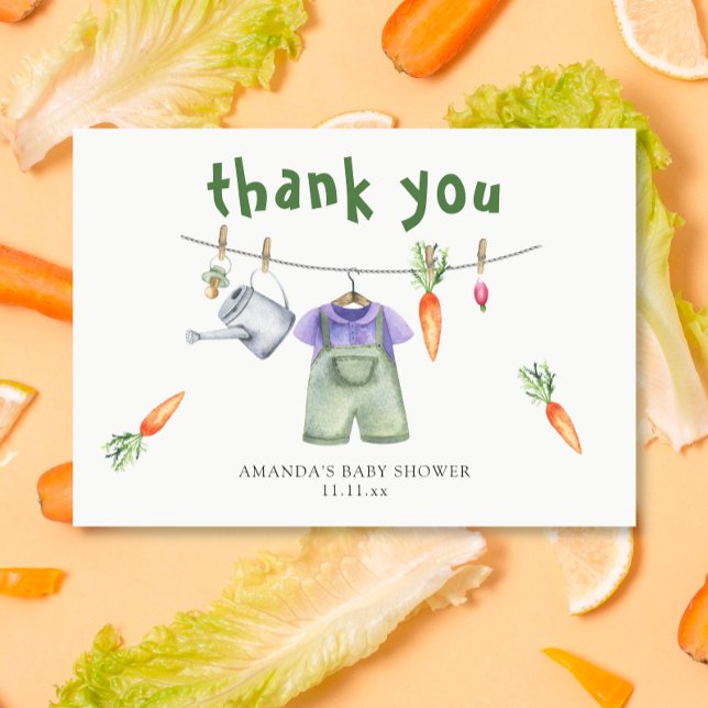 Locally grown baby shower thank you card (Creator Uploaded)