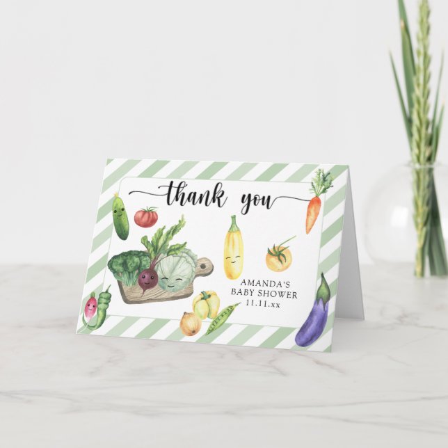 Locally grown baby shower thank you card (Front)