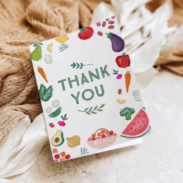 Locally Grown Baby Shower Thank You Cards (Creator Uploaded)