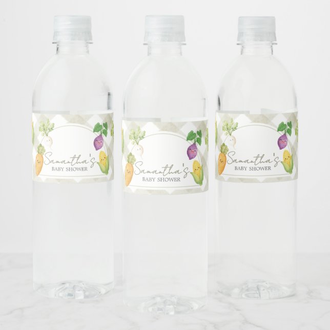 Locally Grown Baby Shower Water Bottle Label (Bottles)