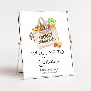 Locally Grown Baby Shower Welcome Sign