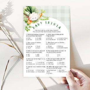 Locally grown baby trivia baby shower game