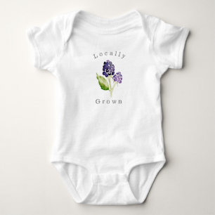 Locally Grown Blackberry Duo   Organic Fruit Baby Bodysuit