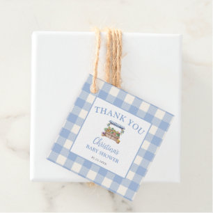 Locally Grown Boy Baby Shower Favour Tags