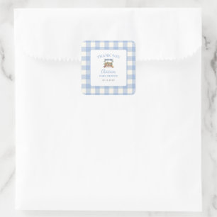 Locally Grown Boy Baby Shower Square Sticker