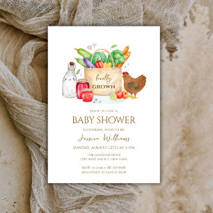 Locally grown Bundle Veggies Chic Baby Shower Invitation
