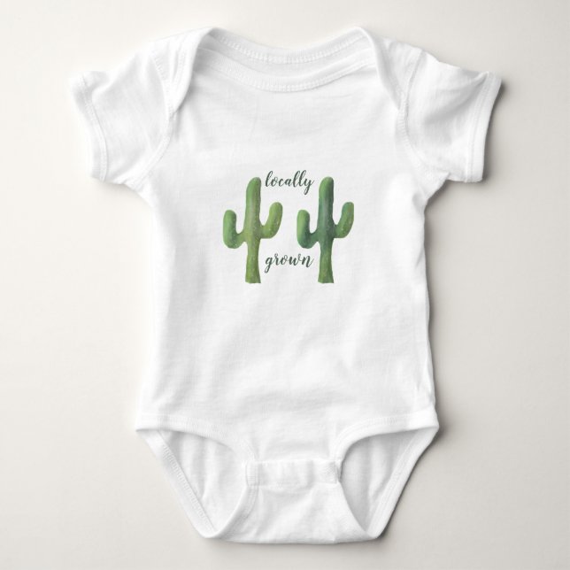 Locally Grown | Cactus |   Baby Bodysuit (Front)