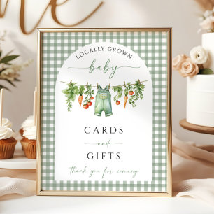 Locally Grown Cards and Gifts Sign Vegetables