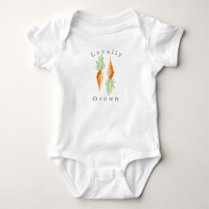 Locally Grown Carrot   Organic Veggie Baby Bodysuit