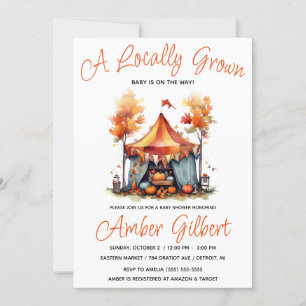 Locally Grown, Fall Farmer's Market Baby Shower Invitation