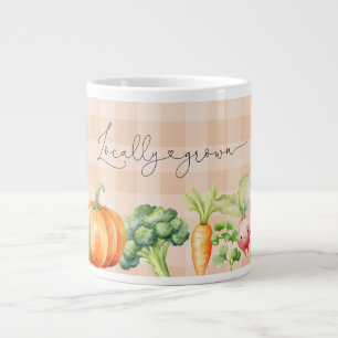 Locally grown fall pumpkin baby shower large coffee mug