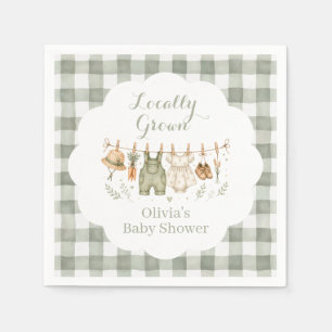Locally grown famers market Baby Shower Napkin