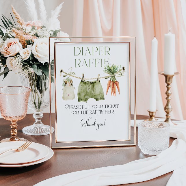 Locally Grown Farm Baby Shower Diaper Raffle Poster (Creator Uploaded)