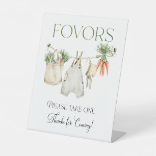 Locally Grown Farm Baby Shower Favors Pedestal Sign