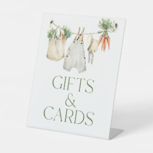 Locally Grown Farm Baby Shower Gift Card Sign