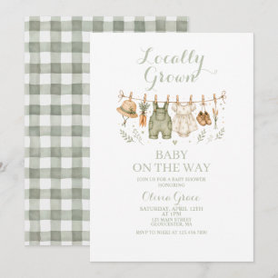 Locally Grown Farm Baby Shower Invitation