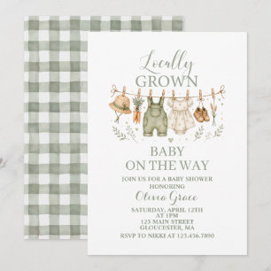 Locally Grown Farm Baby Shower Invitation