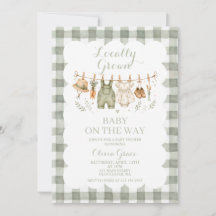 Locally Grown Farm Baby Shower Invitation
