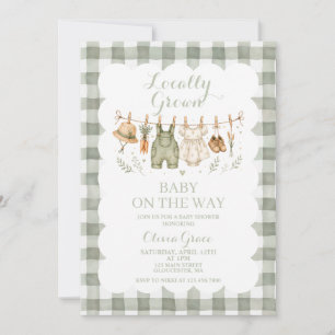 Locally Grown Farm Baby Shower Invitation
