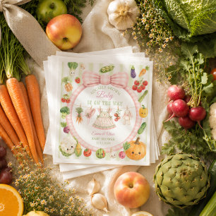 Locally Grown Farm Girl Baby Shower Napkin
