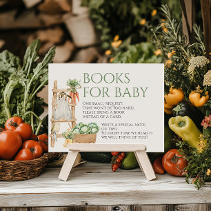 Locally Grown Farm Rustic Baby Shower Books Enclosure Card