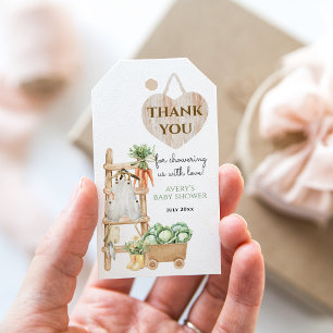 Locally Grown Farm Rustic Baby Shower Thanks Gift Tags