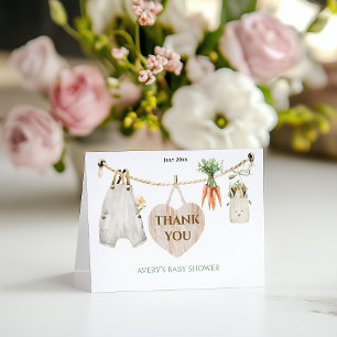 Locally Grown Farm Rustic Baby Shower Thanks Thank You Card