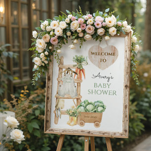 Locally Grown Farm Rustic Baby Shower Welcome  Poster