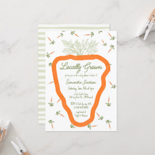 Locally Grown Farmer Gender Neutral Baby Shower Invitation