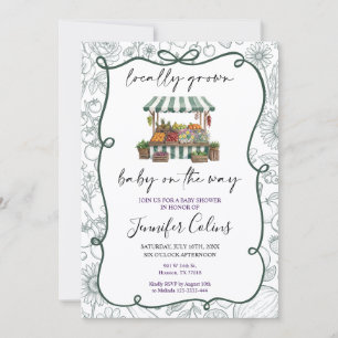 Locally Grown Farmer’s Market Baby Shower Invitation
