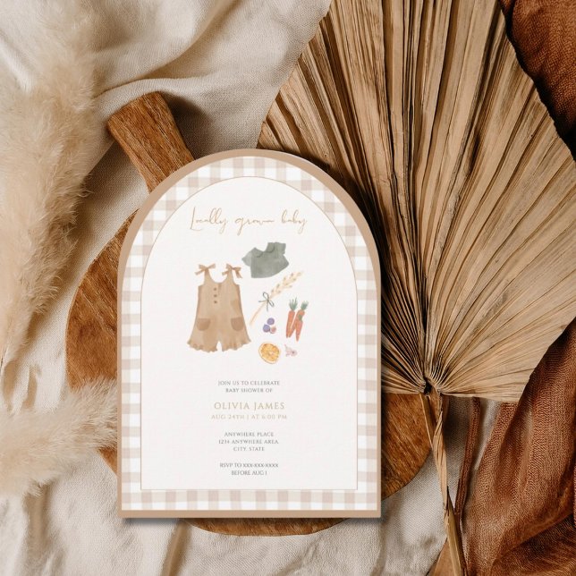 Locally grown farmer’s market baby shower invitation (Creator Uploaded)