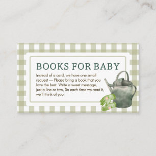 Locally Grown Farmers Baby Shower Books for Baby Enclosure Card