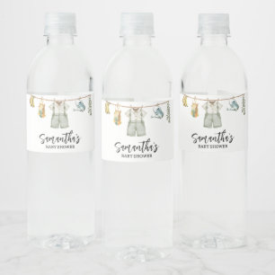 Locally Grown Farmers Baby Shower Water Bottle Label