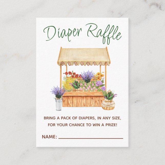 Locally Grown Farmers Flower Market Books for Baby Enclosure Card (Front)