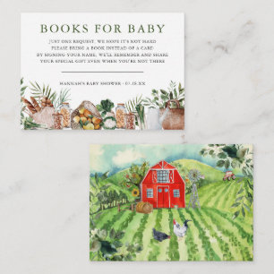 Locally Grown Farmer's Market Baby Book Request Enclosure Card