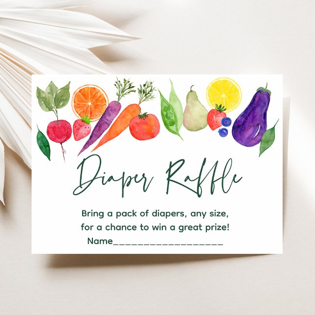 Locally Grown Farmers Market Baby Diaper Raffle Enclosure Card (Creator Uploaded)