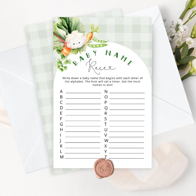 Locally grown farmers market Baby name race game (Creator Uploaded)